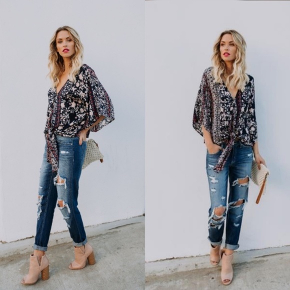 Last pair!❤️ 3XHP🌟Distressed Boyfriend Jeans - Picture 4 of 4